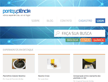 Tablet Screenshot of pontociencia.org.br
